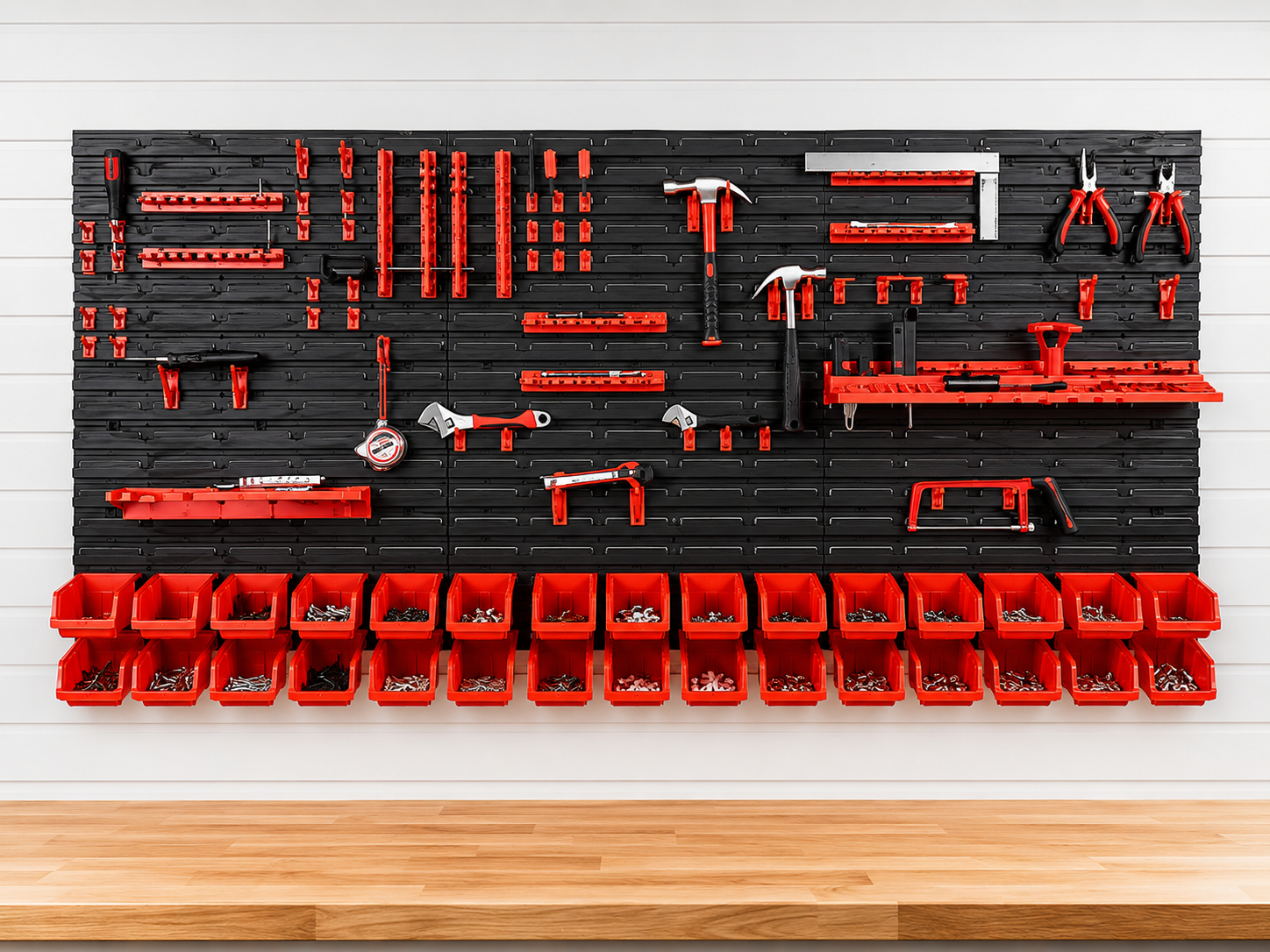 Wall Mounted 30 Bin Parts Organizer Loxevi