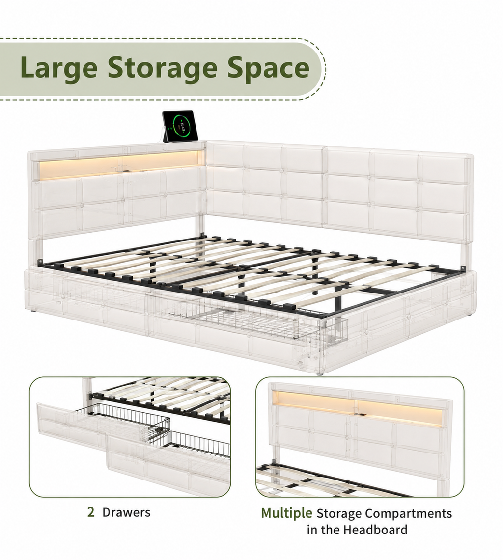 Upholstered Bed Frame Loxevi