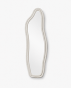 Wave Full-Length Mirror | Irregular Velvet Floor Mirror Loxevi