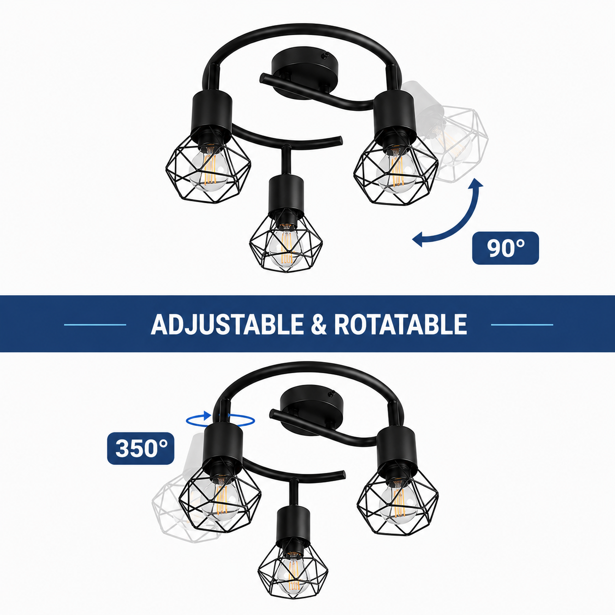 Modern E Shaped E14 LED Spotlight Loxevi