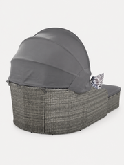 Outdoor Double Daybed with Retractable Canopy – Loxevi