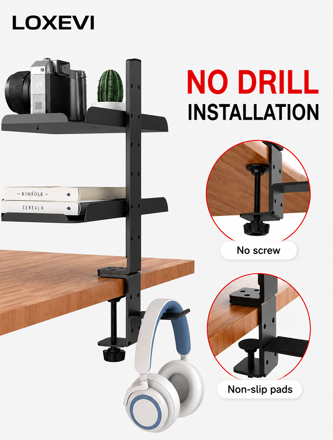 Adjustable Three Tier Desk Organizer Loxevi
