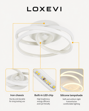 Double Ring LED Ceiling Light Loxevi