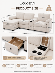 Corduroy Sofa Loxevi