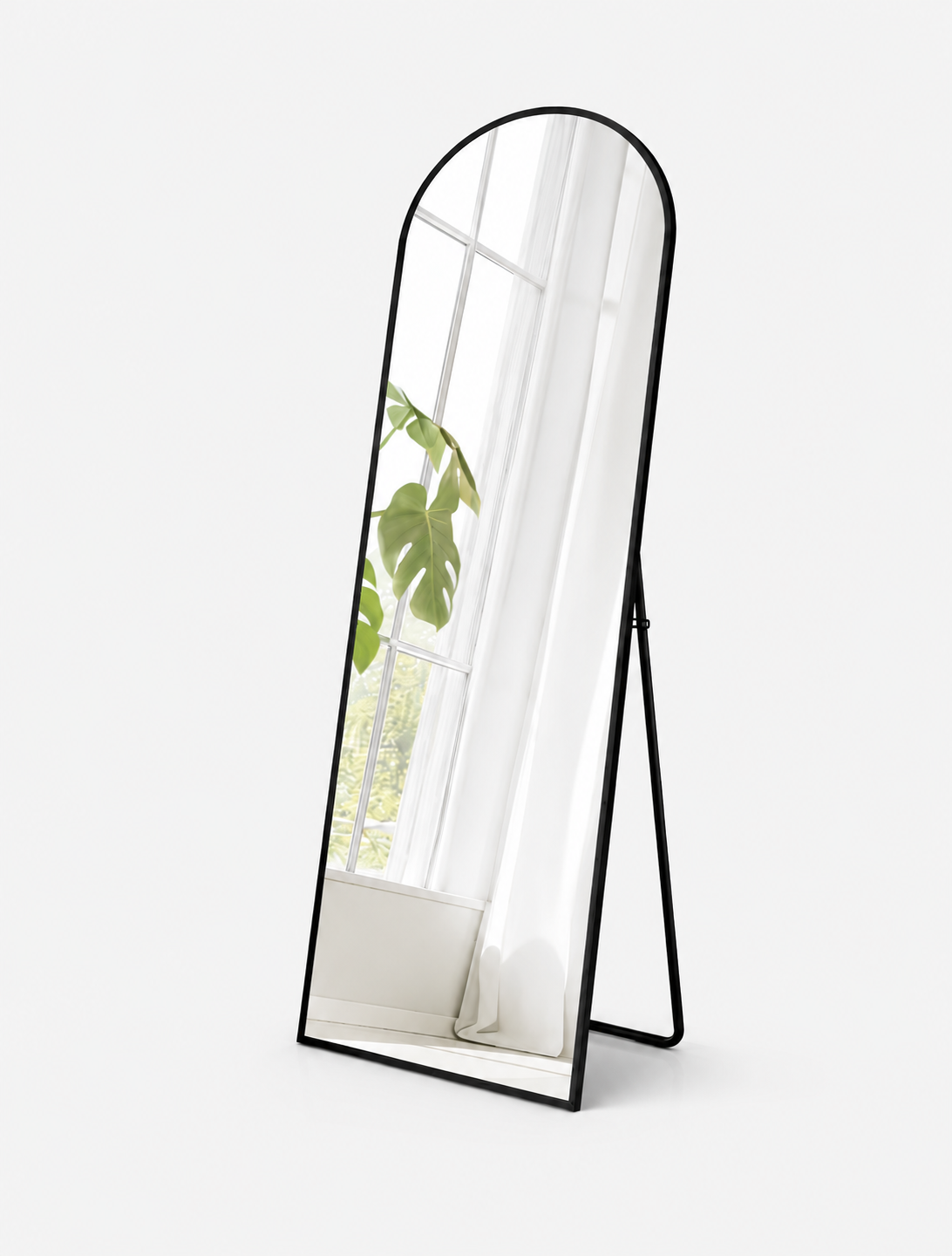 Full Length Arch Mirror 160×48 cm | Black Floor Mirror Loxevi