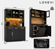 Black Kitchen Storage Cabinet Loxevi