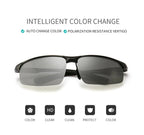 AOWEAR Photochromic Sunglasses Men Polarized Day Night Driving Glasses High Quality Aluminium Rimless Chameleon Eyewear Gafas