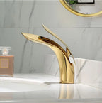 Basin Faucets Modern Rose Gold  Bathroom Faucet Waterfall Single Hole Cold and Hot Water Tap Basin Faucet Mixer Taps  XT-423