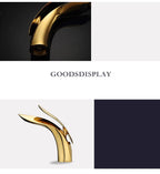Basin Faucets Modern Rose Gold  Bathroom Faucet Waterfall Single Hole Cold and Hot Water Tap Basin Faucet Mixer Taps  XT-423