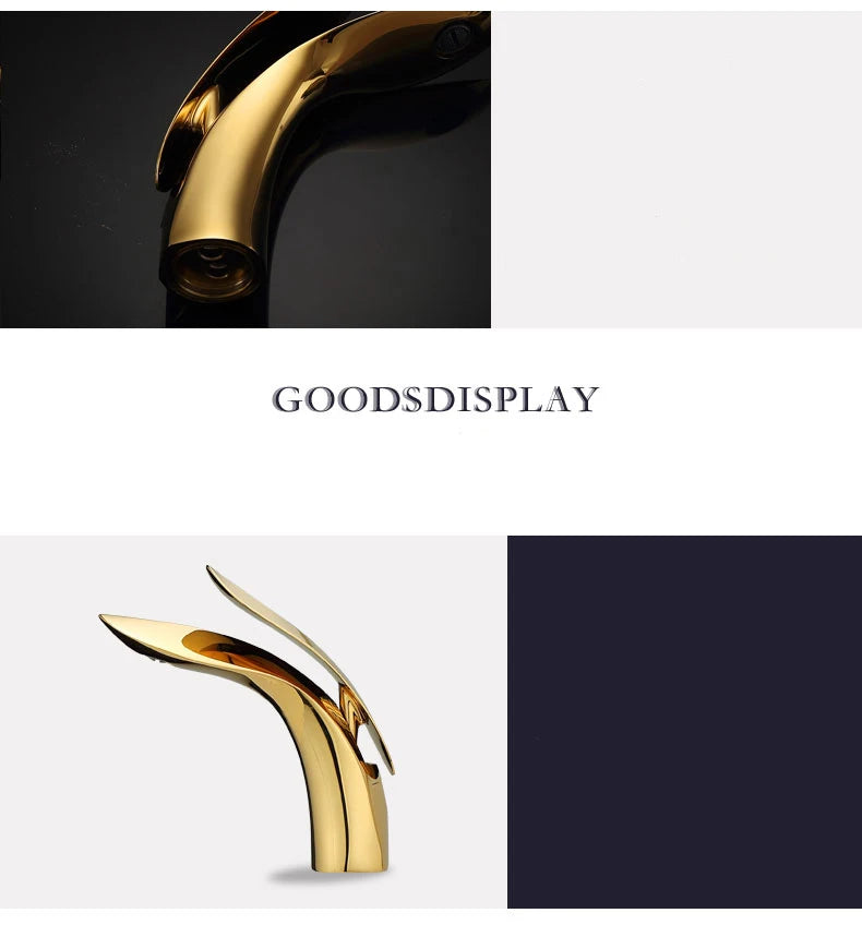Basin Faucets Modern Rose Gold  Bathroom Faucet Waterfall Single Hole Cold and Hot Water Tap Basin Faucet Mixer Taps  XT-423