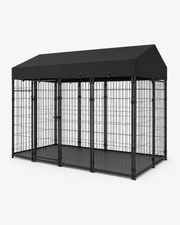 Heavy Duty Metal Dog Kennel with Roof Loxevi