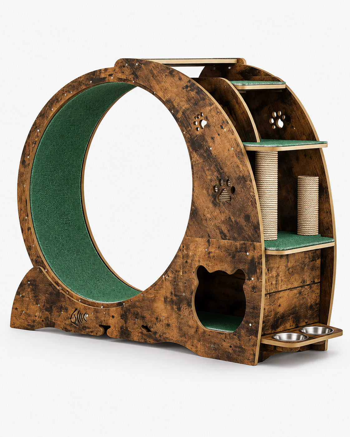 Luxury Six in One Cat Exercise Wheel and Activity Station Loxevi