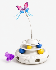 Automatic Interactive Cat Toy with Rolling Balls and Feather Teasers Loxevi