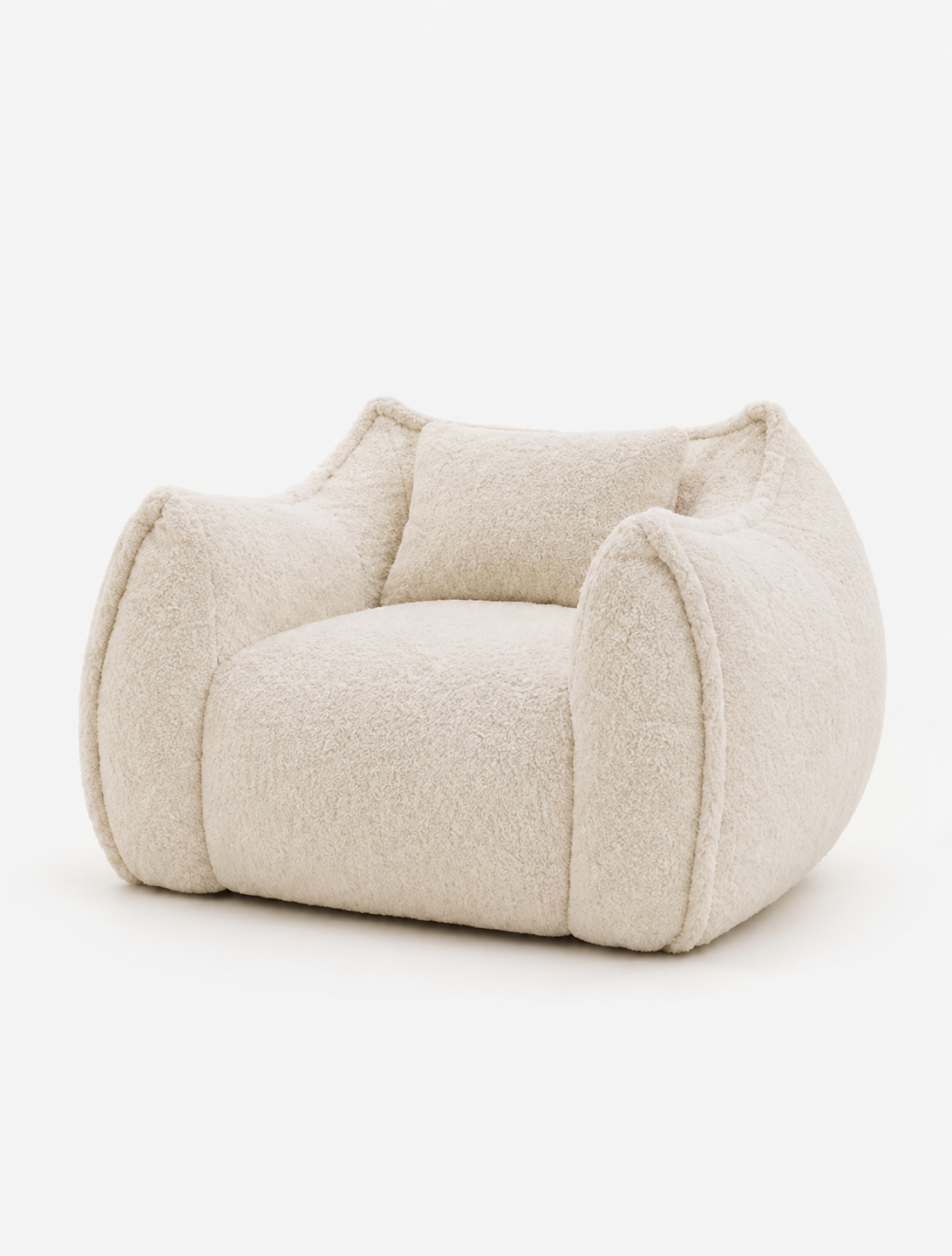 Oversized Faux Fur Bean Bag Sofa Loxevi