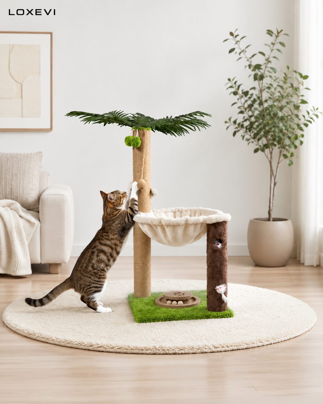 Palm Cat Scratching Tree Loxevi 82 cm