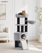 Stable Cat Tree with Thick Posts Loxevi 141 cm