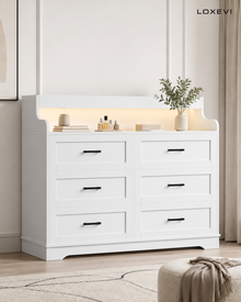 Nordic Six Drawer Dresser Loxevi