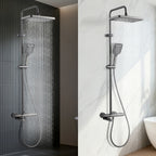 Foldable & Swivel 180° Bathroom Faucet Set with Shower Column and Shower Head - Complete Wash Basin and Shower System