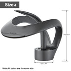 Rozin Luxury Black Basin Faucet Grey Bathroom Waterfall Mixer Tap Brass Deck Mount Modern Style Hot Cold Water Sink Mixer Crane