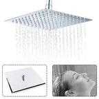 Shower Head 40x40cm Rain Shower Rain Shower Head Shower Head Square Shape Stainless Steel Shower Head