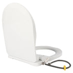 Non-Electric Bidet Toilet Seat Toilet Bidet Lid Fits Elongated Toilets, Dual Nozzle D-shaped with Cleaner Flush Hose