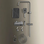 Bathroom Shower Set with LED Display Piano Keys Bath Shower Rain Shower Complete Bathroom Accessories
