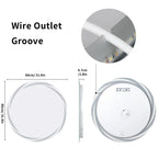 LUVODI Modern LED Bathroom Wall Mirror with Circle Backlight Illuminated Vanity Mirror with Defogging Feature for Bath