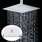 Shower Head 40x40cm Rain Shower Rain Shower Head Shower Head Square Shape Stainless Steel Shower Head