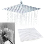Shower Head 40x40cm Rain Shower Rain Shower Head Shower Head Square Shape Stainless Steel Shower Head