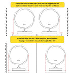 LUVODI Modern LED Bathroom Wall Mirror with Circle Backlight Illuminated Vanity Mirror with Defogging Feature for Bath