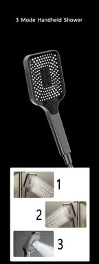 Bathroom Shower Set with LED Display Piano Keys Bath Shower Rain Shower Complete Bathroom Accessories