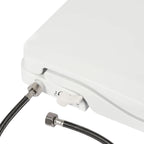 Non-Electric Bidet Toilet Seat Toilet Bidet Lid Fits Elongated Toilets, Dual Nozzle D-shaped with Cleaner Flush Hose