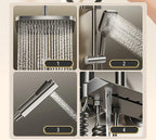 Bathroom Shower Set with LED Display Piano Keys Bath Shower Rain Shower Complete Bathroom Accessories