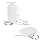 Non-Electric Bidet Toilet Seat Toilet Bidet Lid Fits Elongated Toilets, Dual Nozzle D-shaped with Cleaner Flush Hose