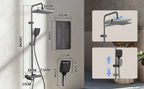Foldable & Swivel 180° Bathroom Faucet Set with Shower Column and Shower Head - Complete Wash Basin and Shower System