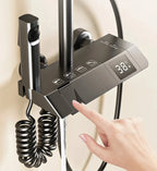 Bathroom Shower Set with LED Display Piano Keys Bath Shower Rain Shower Complete Bathroom Accessories